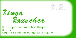 kinga rauscher business card